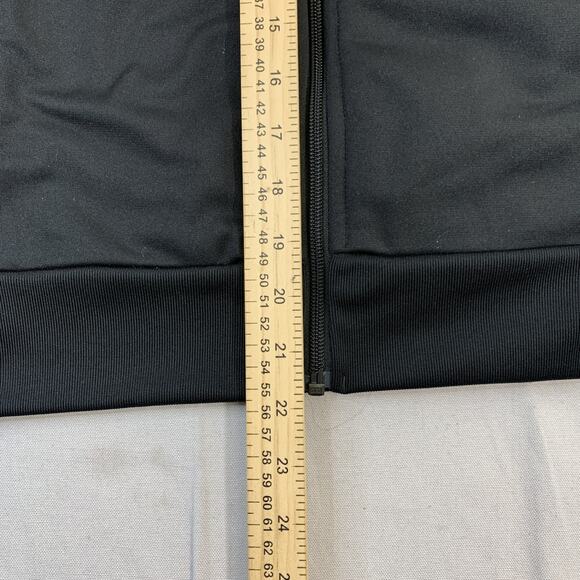 Adidas Women’s Vintage Trifoil Black Zip Track Jacket Three White Stripes L - Picture 5 of 6